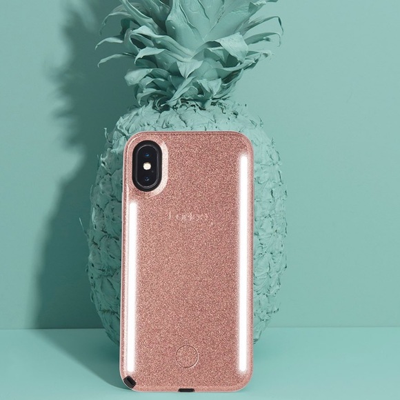 ✨ LUMEE Duo Rose Gold Glitter iPhone XS Max - Picture 6 of 12
